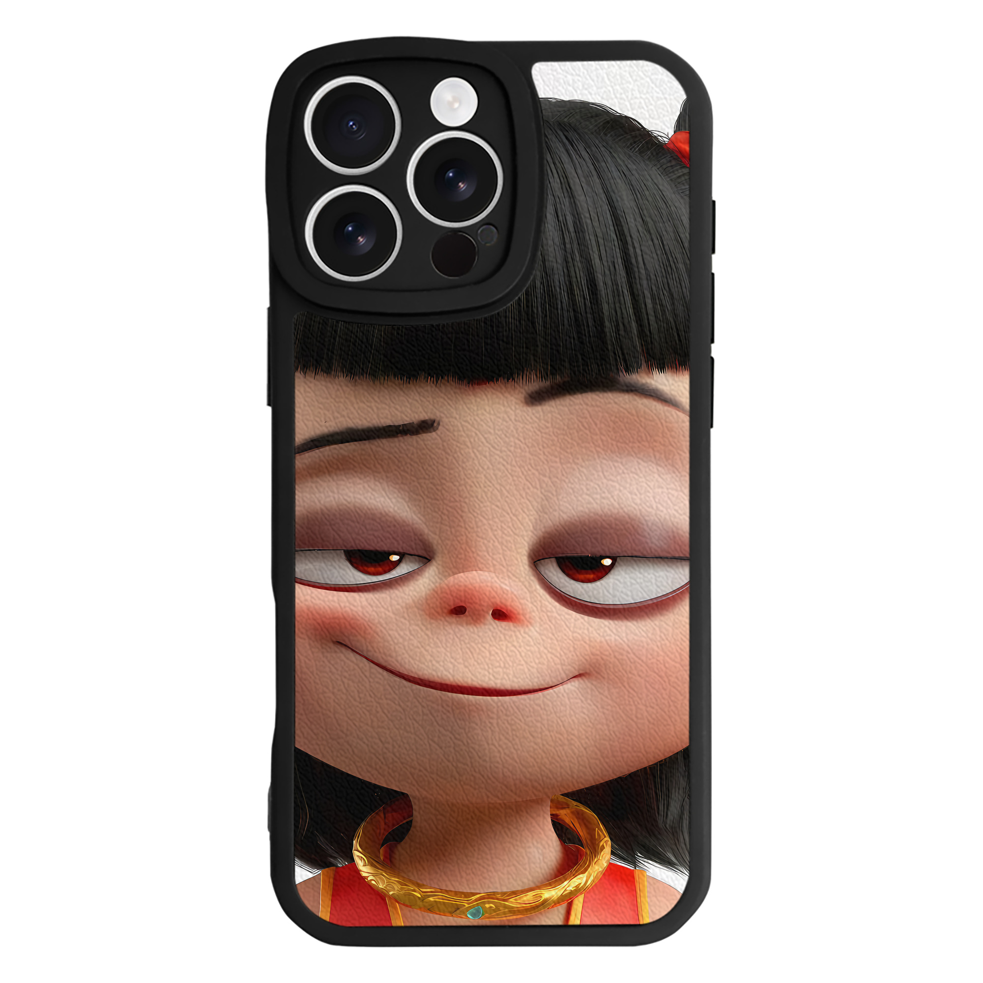 （画像用） Ne Zha 2 ナタ 魔童の大暴れ 【iPhone 16シリーズ対応】シリコンスマホケース（レザー調） 材質：シリコン
